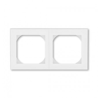 rámeček dvojnásobný s otvorem 55x55 LEVIT 3901H-A05520 01 bílá/ledová bílá